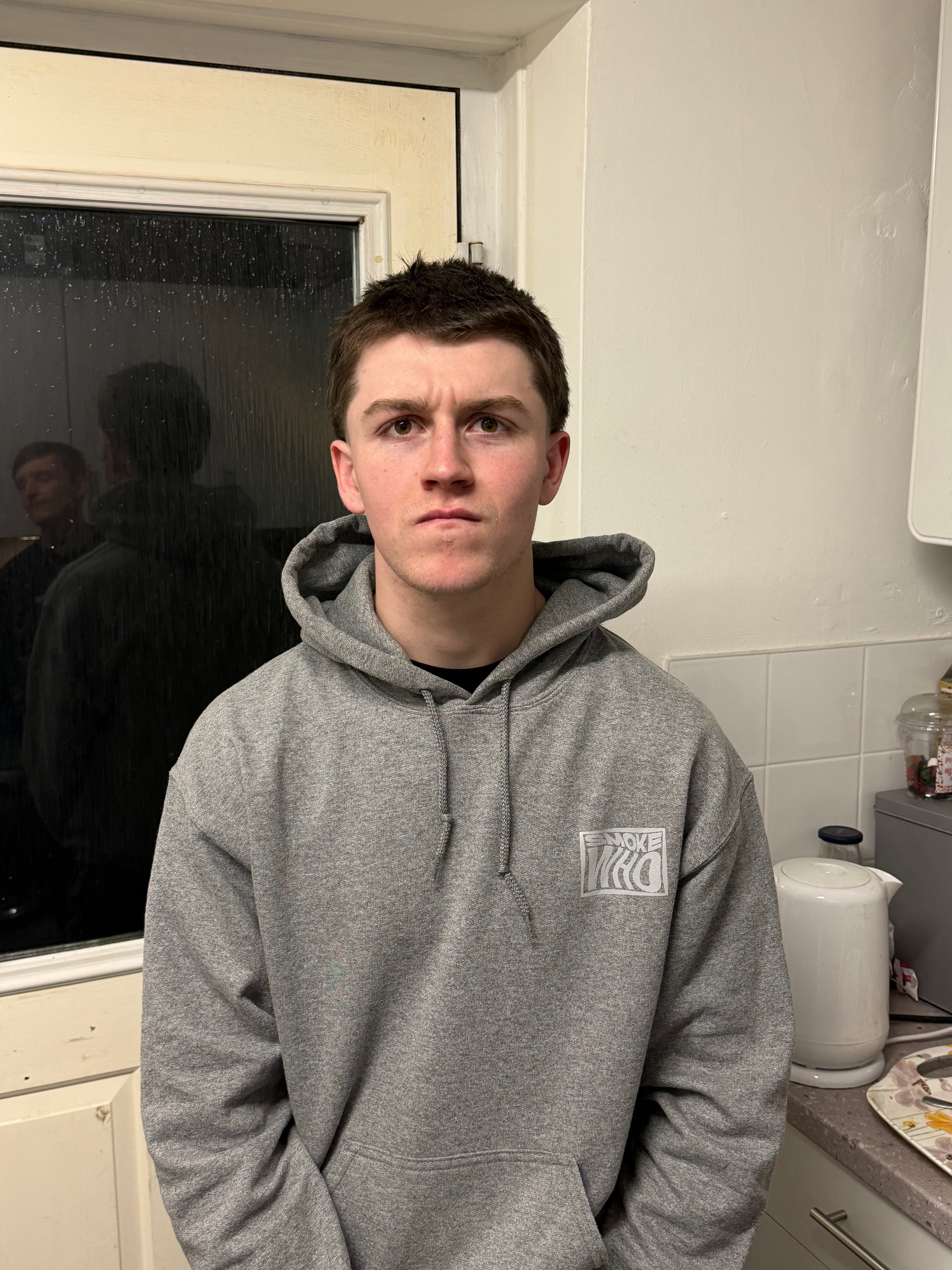 Grey Smoke Who Hoodie