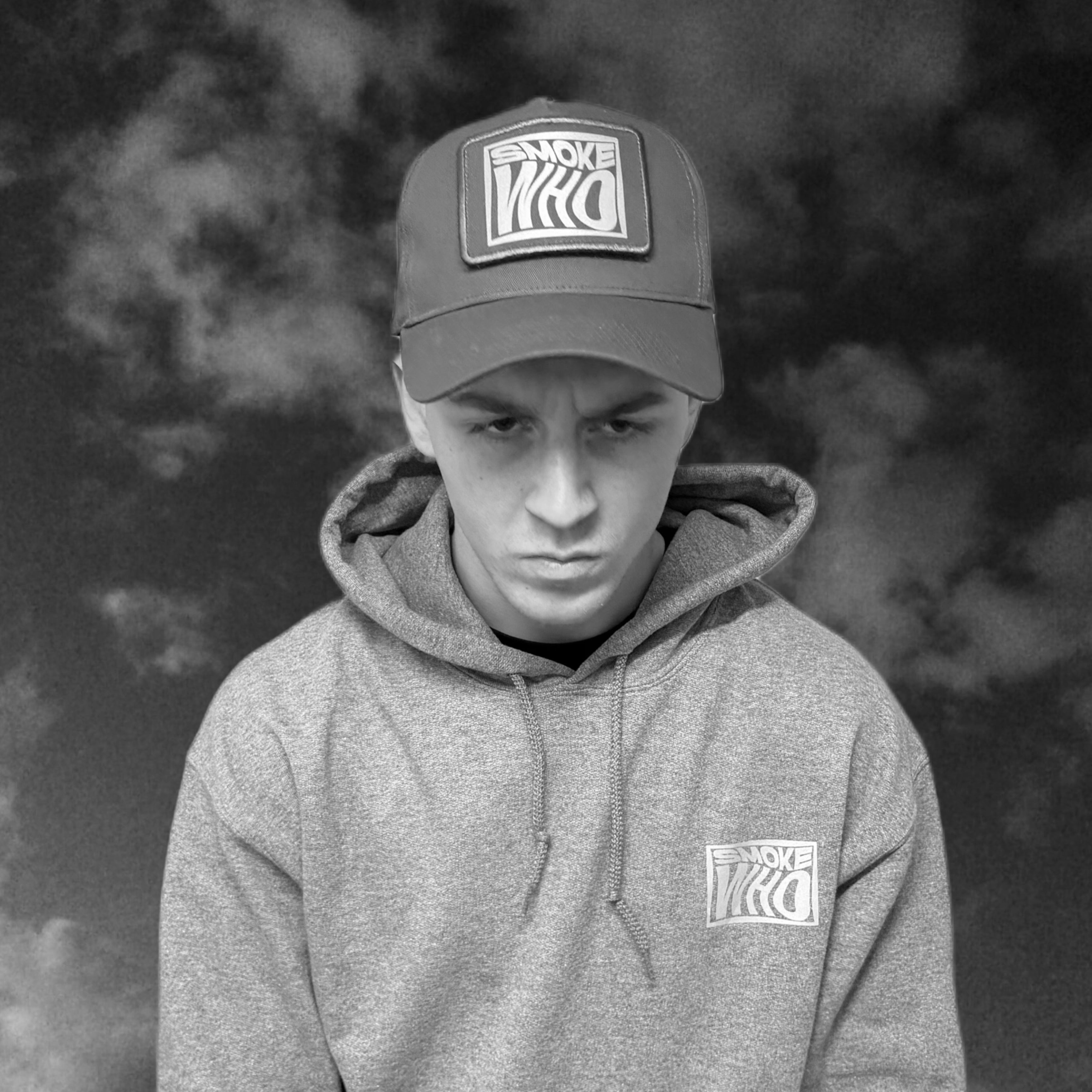 Graphic Grey Smoke Who Cap